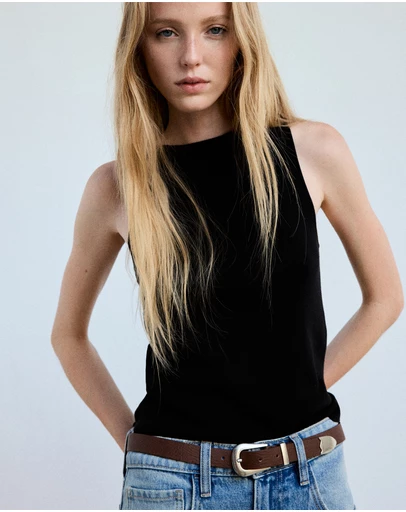 M.N.G - Fine Knit Boat Neck Top