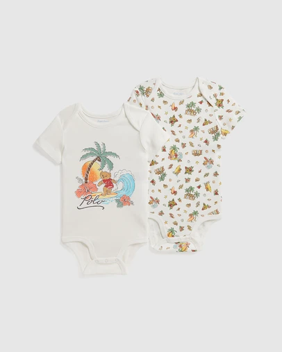 Polo Ralph Lauren - 2-Pack Polo Bear Cotton Bodysuit - Babies