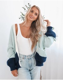Esther & Co - Sheona Cardigan - Sage Multi