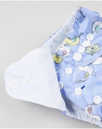 itti bitti - Bare Essentials One Size Fits Most Reusable Cloth Nappy & Wetbag 2-Pack