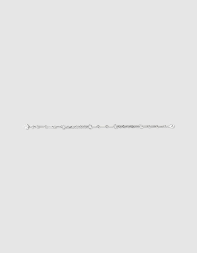 Wanderlust + Co - Mixed Chain Silver Bracelet