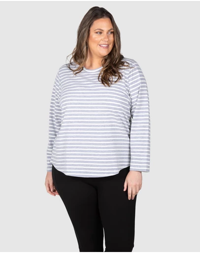 Love Your Wardrobe - Torquay Stripe Long Sleeve Tee
