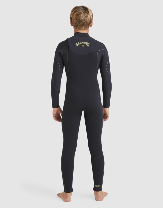 Billabong Kids - Boys 6 to 16 3/2mm Furnace Natural Chest Zip Steamer Wetsuit