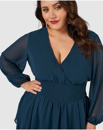Pink Dusk by Curve Project - Shake Your Money Maker Midi Dress