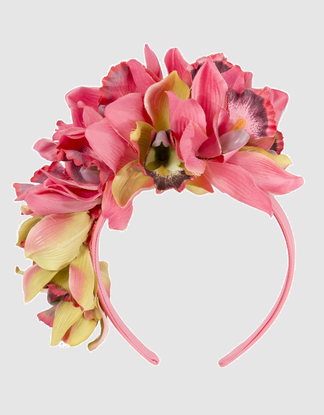 Max Alexander - Large Coral Flower Headband Fascinator