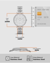 Fossil - Jacqueline Silver-Tone Analogue Watch