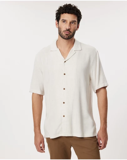 Staple Superior - Newport Textured Linen Blend Shirt