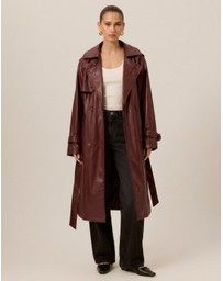 Tussah - Tess Leather Look Trench Coat
