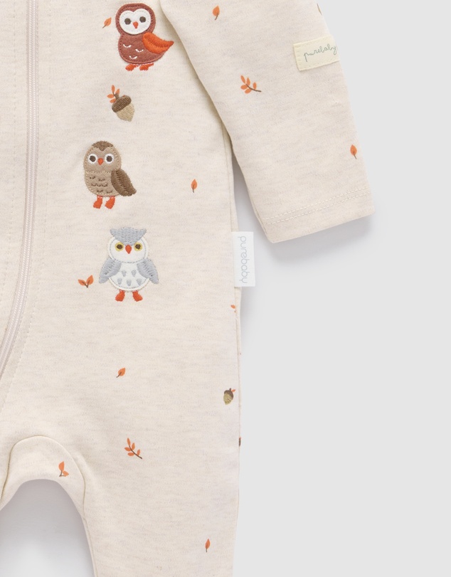Purebaby - Thick Zip Growsuit -Kids-Babies