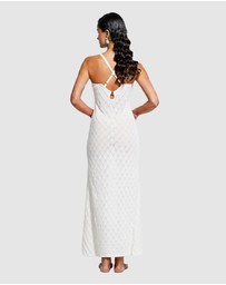 GINIA RTW - Leaf Knit Midi Dress
