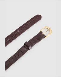 Evity - Lila ML Leather Croc Emboss Belt