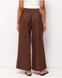 AERE - Tori Cropped Linen Pants