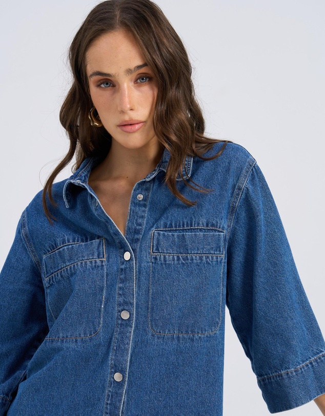 Vero Moda - Tolke Denim Shirt Dress