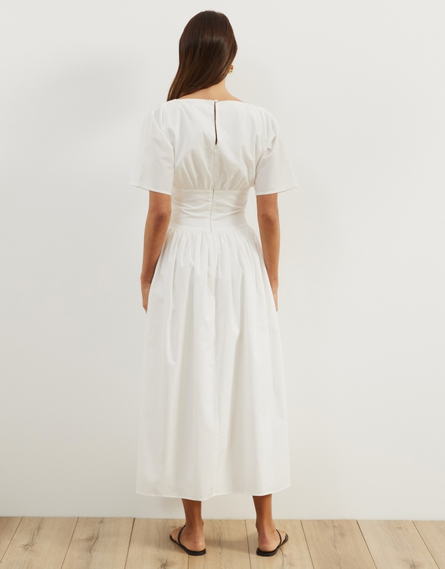 Atmos&Here - Nicky Cotton Poplin Midi Dress