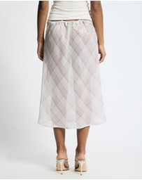 Lover - Venus Sequin Check Skirt