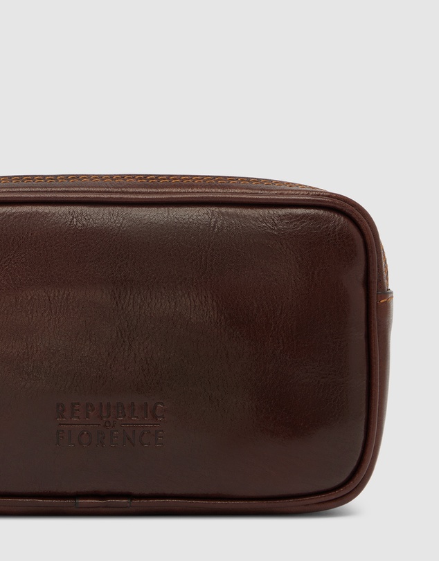 Republic of Florence - Marcus Brown Leather Carry Pouch