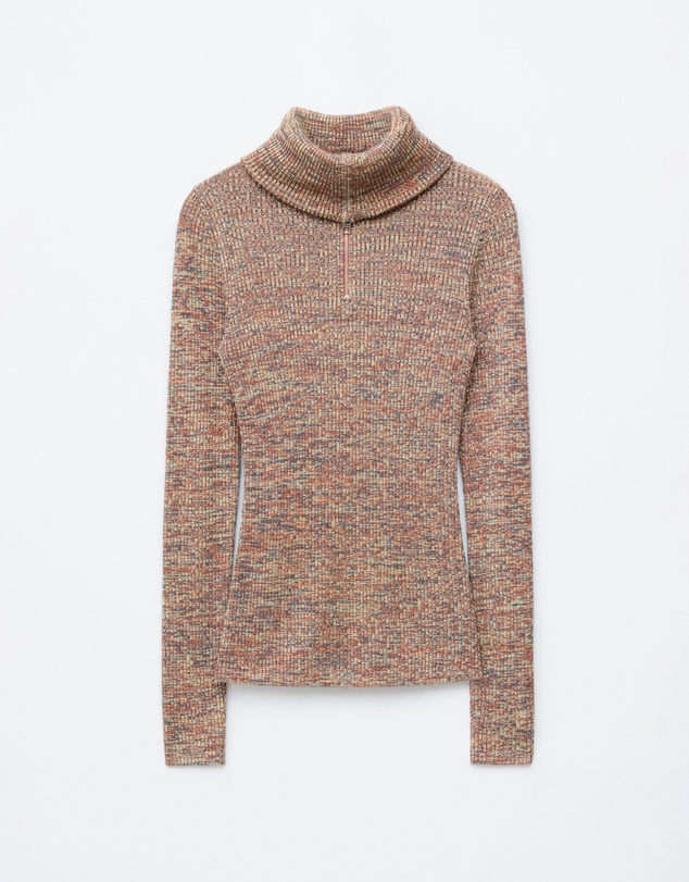& Other Stories - Melange Knit Half-Zip Top