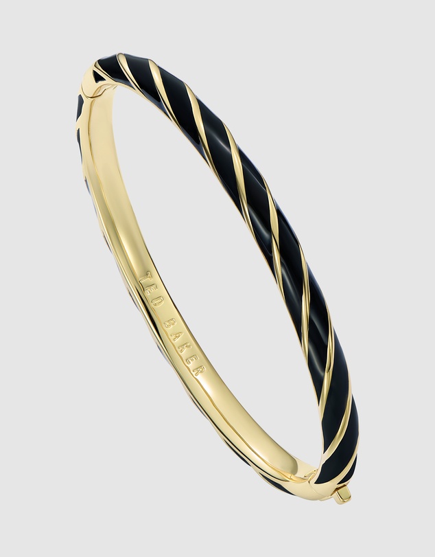 Ted Baker - TRINITY: Twist Enamel Hinged Bangle Bracelet