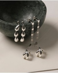 Najo - Summer Veil Silver Stud Earring