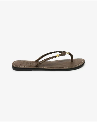 Superdry - Faux Leather Braided Flip Flop