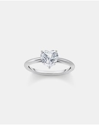 THOMAS SABO - Ring with white, heart-shaped zirconia