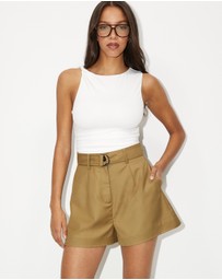 Dazie - Ivy Bleated Tailored Shorts