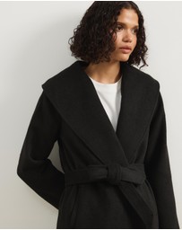 Atmos&Here - Dune Wool Blend Shawl Collar Coat