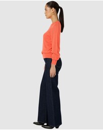 SACHA DRAKE - Long Sleeve Ripple Knit Top
