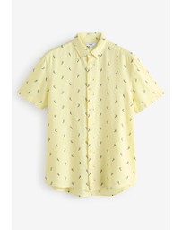 NEXT - Linen Blend Printed Short Sleeve Shirt