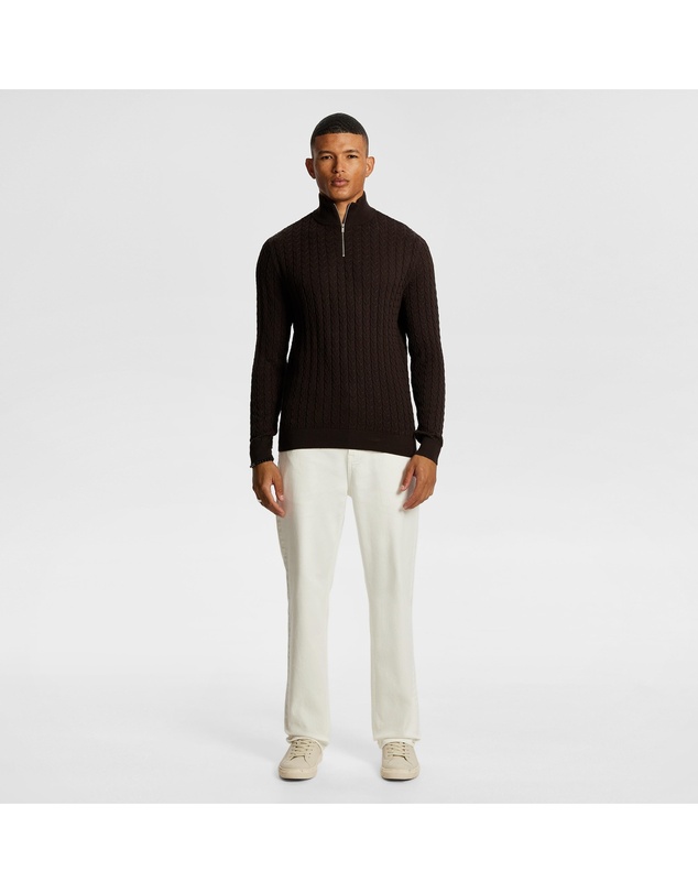 yd. - Eddie 1/4 Zip Cable Knit Jumper