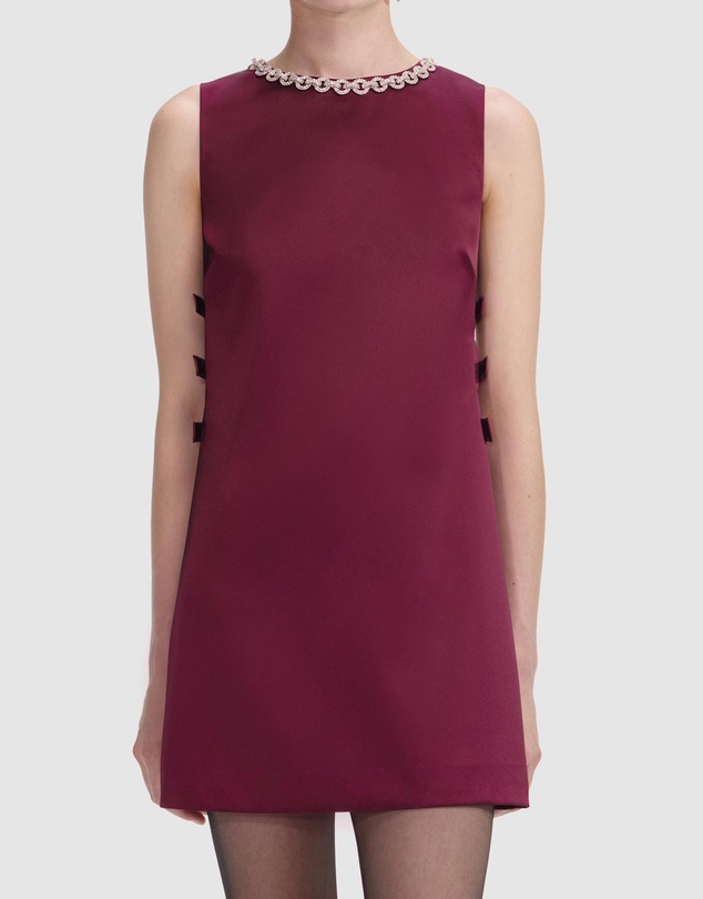 Self Portrait - Satin Cut Out Mini Dress