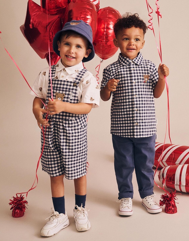 Huxbaby - Check Short Overalls - Babies