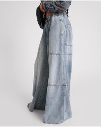 ONE TEASPOON - Blue Blossom Denim Palazzo Pants