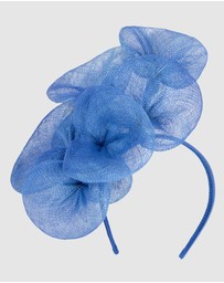 Max Alexander - Large Lilly Royal Blue Flower Fascinator