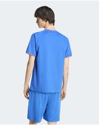 adidas Originals - CHEST STRIPES ENGINEERED COLLAR TEE Mens