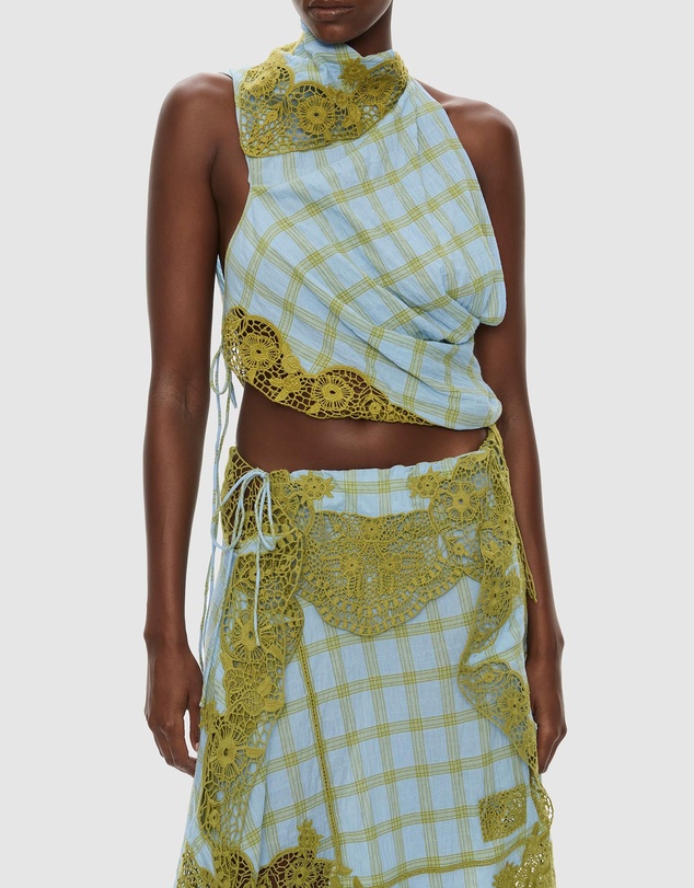 Christopher Esber - Embroidered Handkerchief Envelope Scarf Top