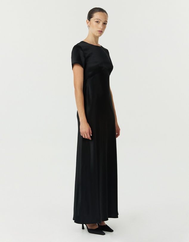 Third Form - Satin Bias Maxi Tee Dress