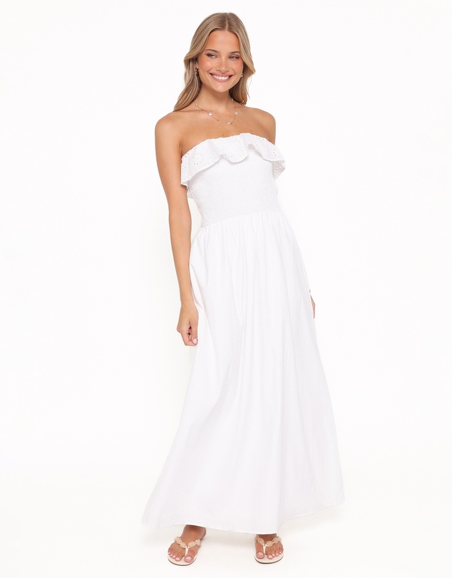 Petal & Pup - Gilbert Strapless Maxi Dress - White