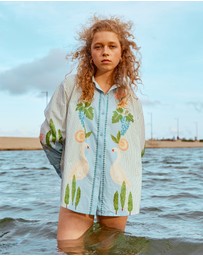 SMWR. by The Somewhere Co - Swan Lake Oversized Long Sleeve Shirt