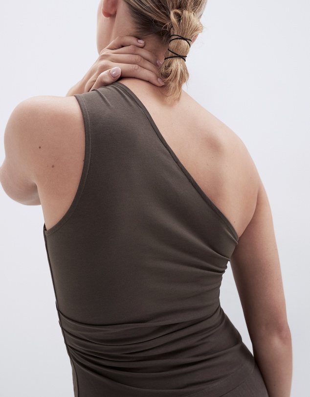 UNISON - Aus Cotton One Shoulder Top