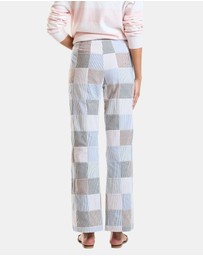 Cynthia Rowley - Seersucker Madras Cropped Trouser