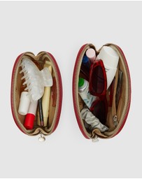 Republic of Florence - Duo Red Leather Pouch Set
