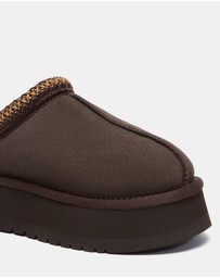 EVERAU - Australian Shepherd Ugg Tay Platform Cow Suede Upper House Shoes