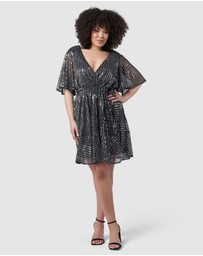 Pink Dusk by Curve Project - Glow Frill Hem Mini Dress