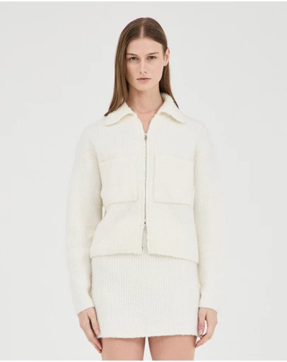 FRIEND of AUDREY - Nyra Boucle Zip Knit