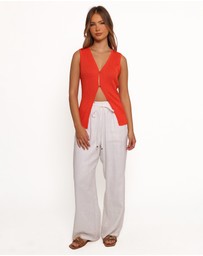 Petal & Pup - Parma Knit Vest Top - Blood Orange