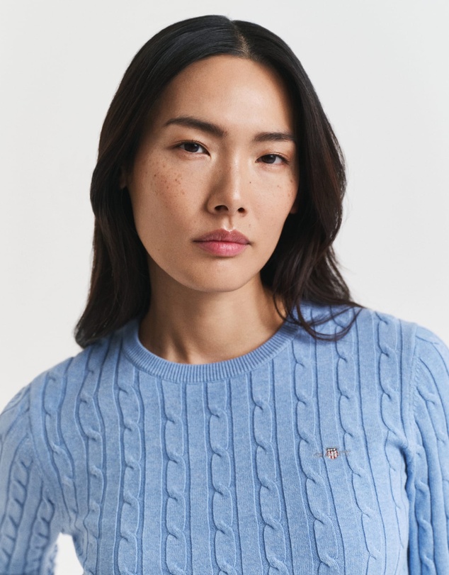 Gant - Stretch Cotton Cable Crew Neck Knit