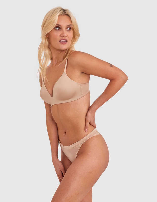 Bras N Things - Inner Essence Contour Plunge Wirefree Bra - Nude 2