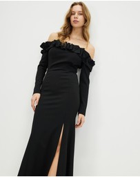 Romance by Honey and Beau - Aria Off Shoulder Maxi Dress