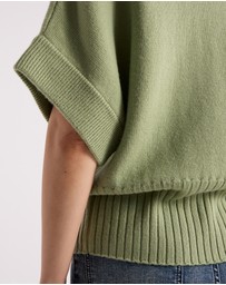 David Lawrence - Roll Neck Gilet Top